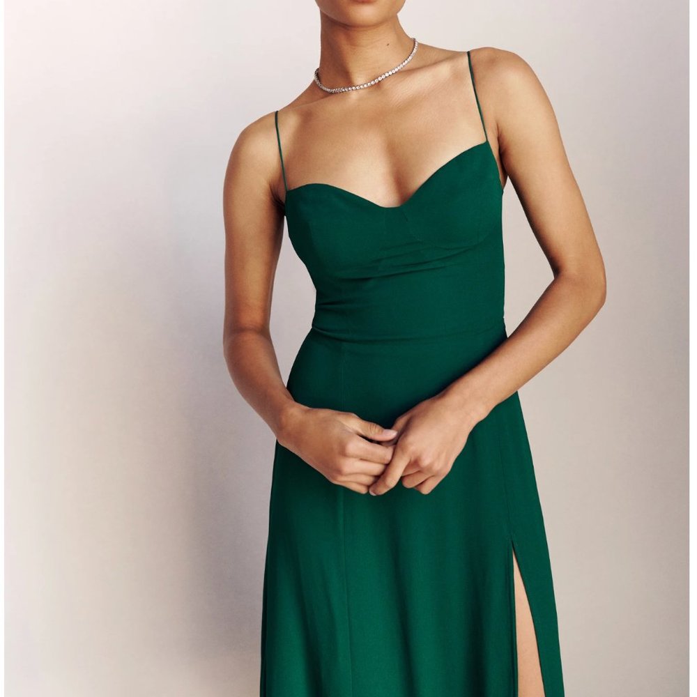 Reformation Juliette Dress - Emerald
